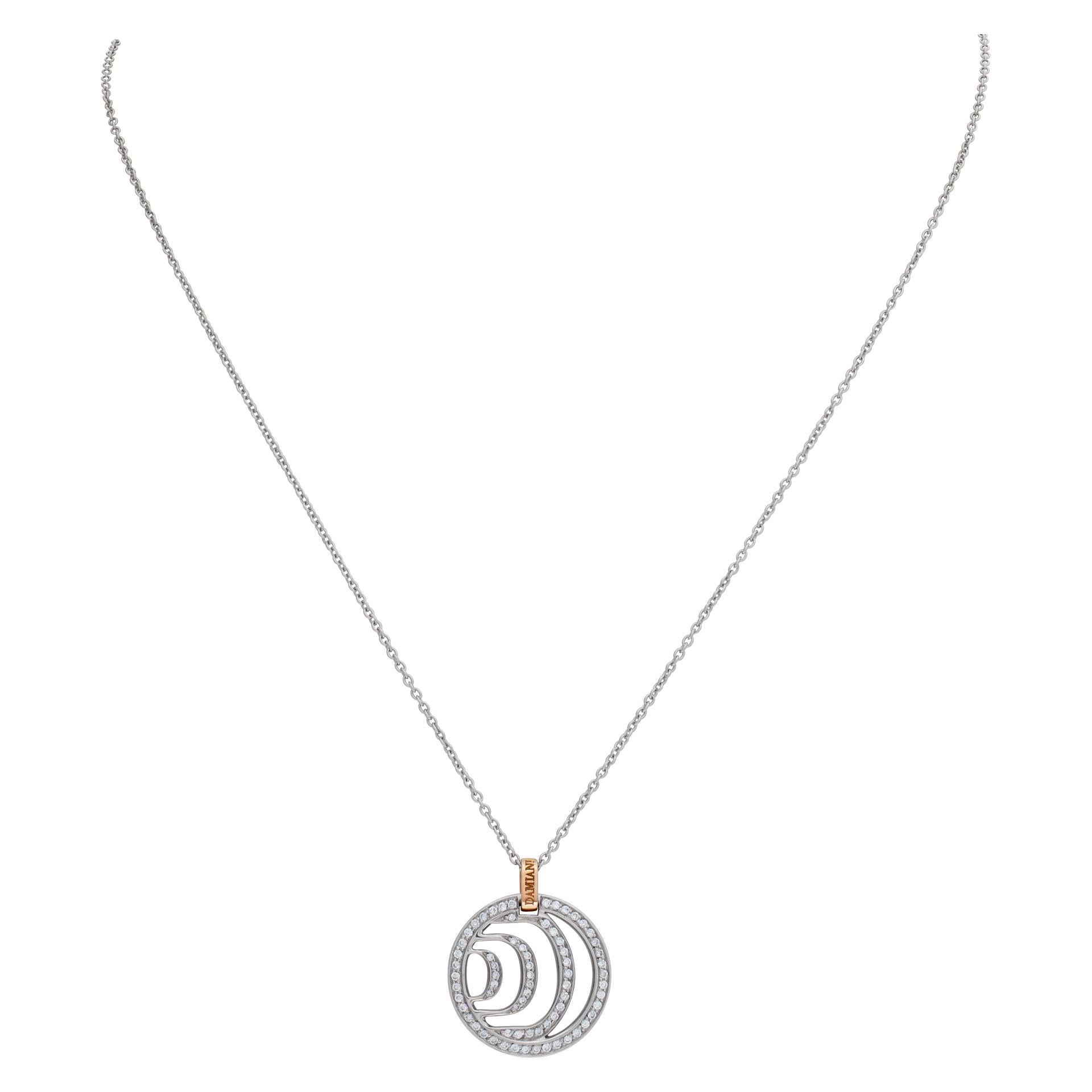 Brilliant Cut Damiani Damianissima Diamond Pendant Necklace For Sale