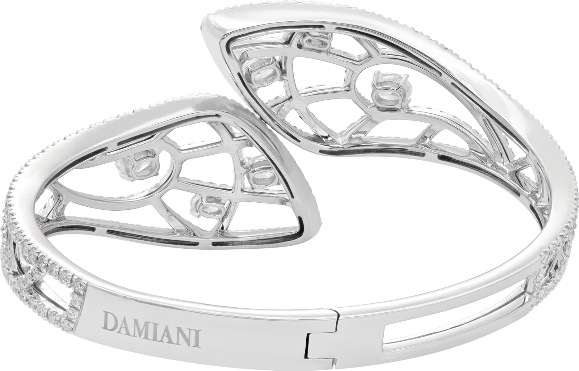 Damiani Bracelet jonc diamanté en or blanc 18 carats Excellent état - En vente à Surfside, FL