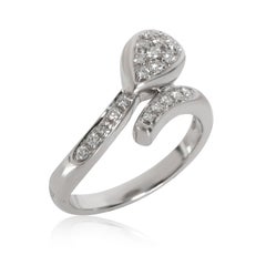 Damiani Diamond Bypass Ring in 18k White Gold 0.40 CTW