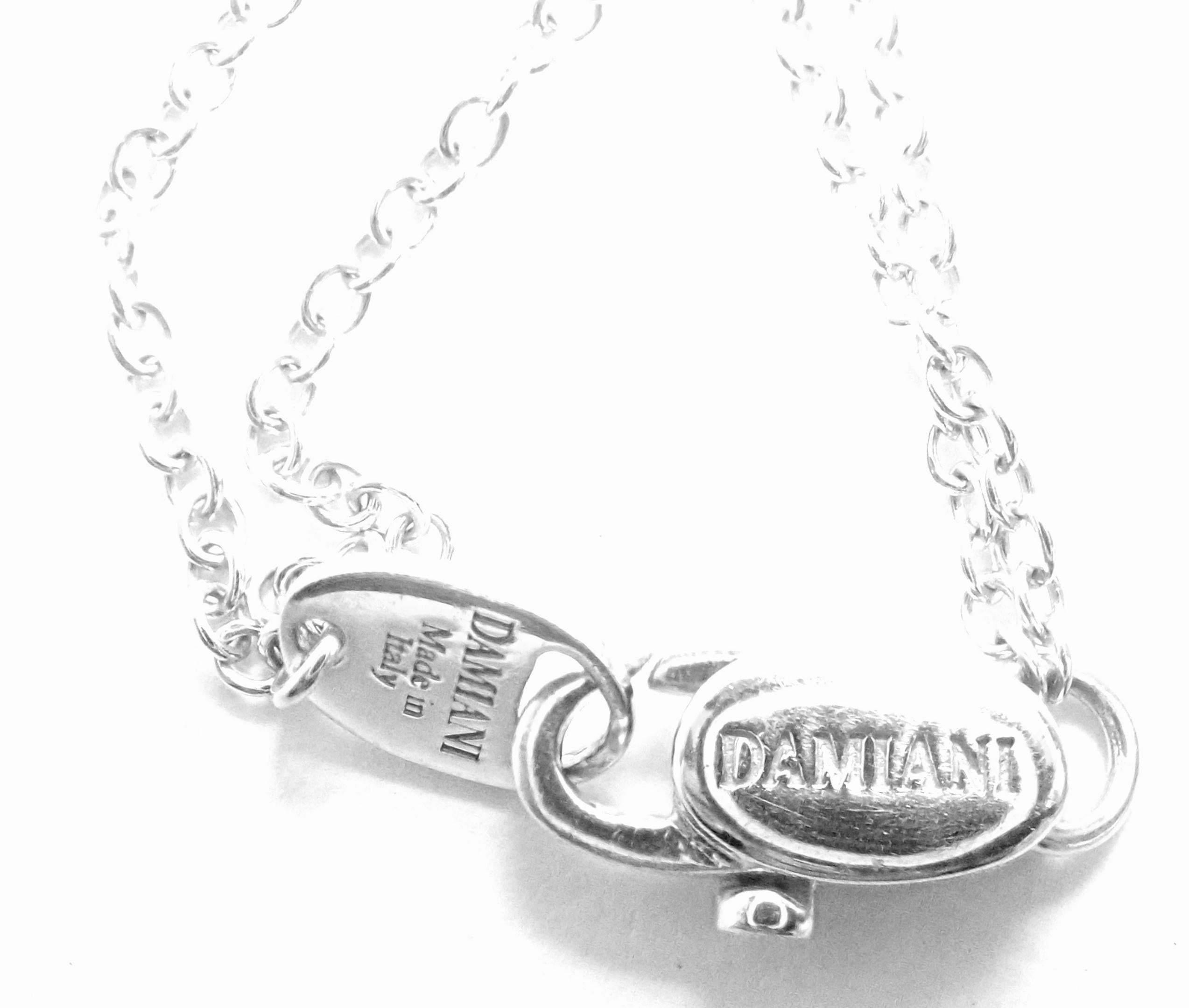 Brilliant Cut Damiani Diamond Cross White Gold Pendant Necklace