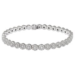 Damiani diamond line bracelet in 18k white gold