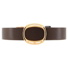Damiani D.Side Bracelet 18k Rose Gold and Diamond with Leather