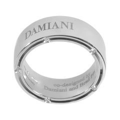 Damiani D.Side Brad Pitt 18 Karat White Gold 10 Diamond Band Ring