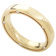 Damiani D.Side Brad Pitt 18 Karat Yellow Gold 10 Diamond Band Ring 20008621