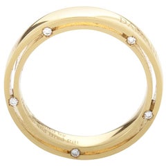 Damiani D.Side Brad Pitt Yellow Gold 10-Diamond Band Ring