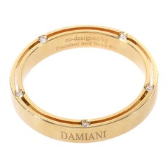 Damiani D.Side Brad Pitt 18 Karat Yellow Gold 10 Diamonds Band Ring