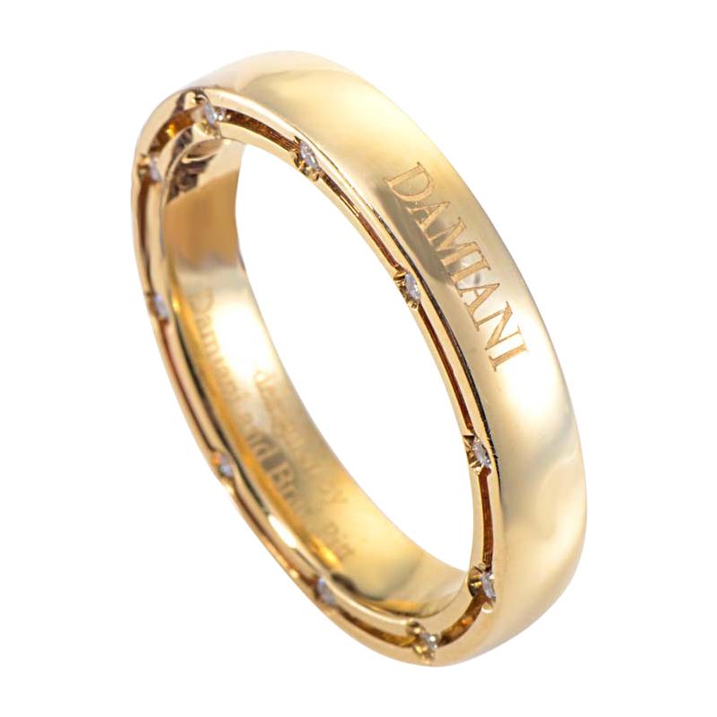 Damiani D.Side Brad Pitt 18 Karat Yellow Gold 20 Diamonds Band Ring