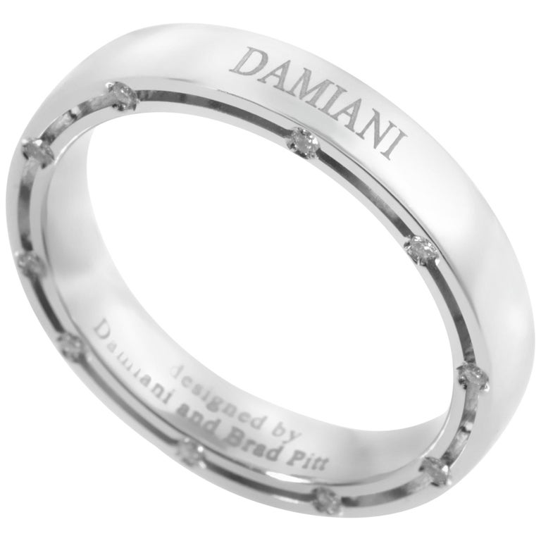 Damiani D.Side Brad Pitt White Gold 20-Diamond Band Ring at 1stDibs | damiani  d side ring, brad pitt diamond movie, d.side damiani ring