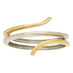 Damiani Eden Diamond Bangle Bracelet in 18k Yellow and White Gold