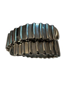 DAMIANI Ego Bangle in Steel and 18kt White Gold - Micheletto