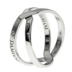 Damiani Interlock 18 Karat White Gold Diamond Band Ring