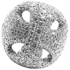 Damiani Large Diamond Gold Ring