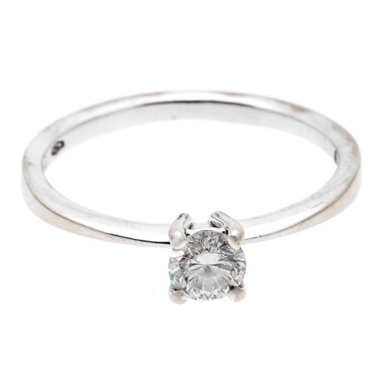 Damiani Luce 0.25ct Solitaire Diamond 18k White Gold Engagement Ring
