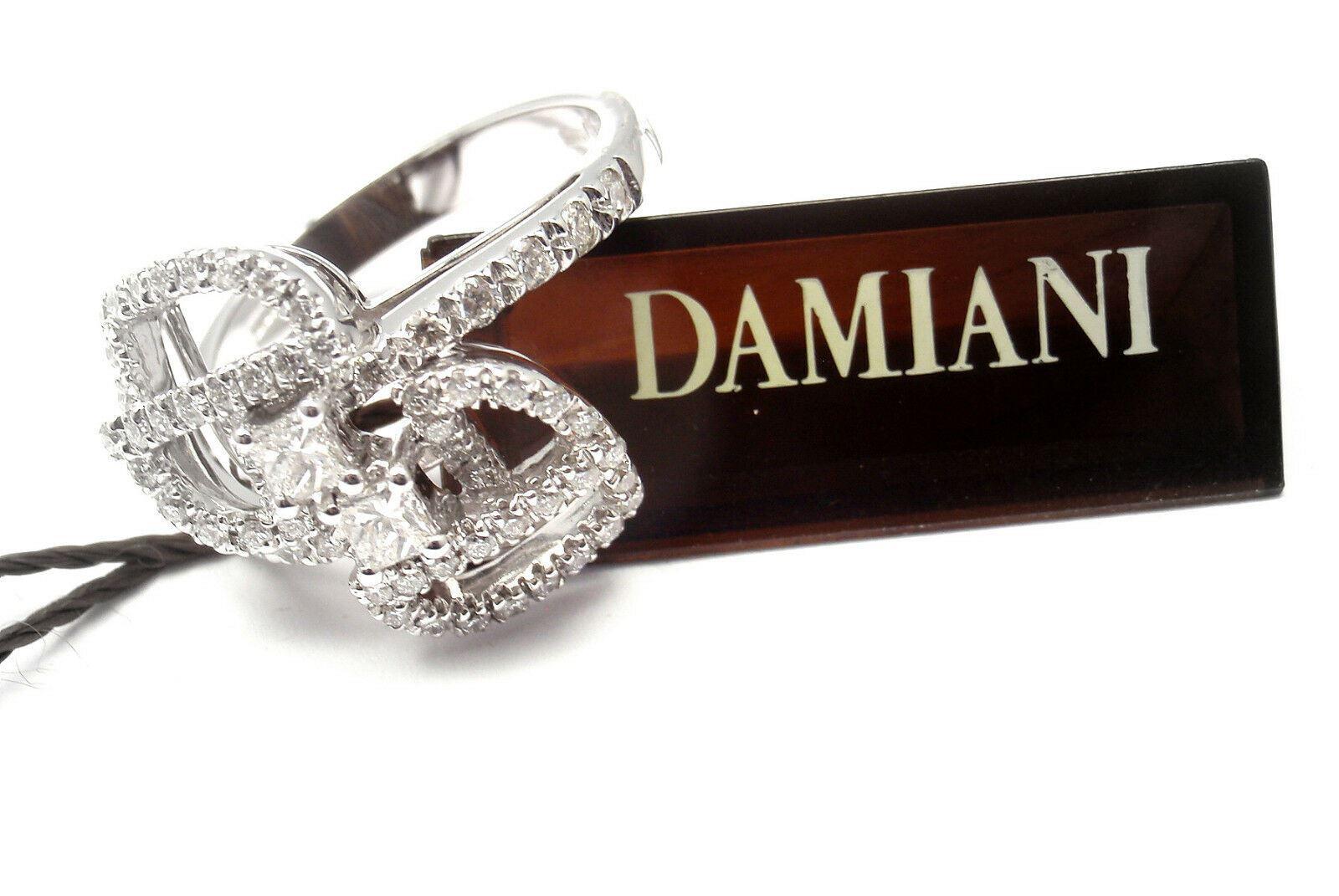 Taille brillant Damiani Madeira Mirror Diamond Bague cocktail en or blanc en vente
