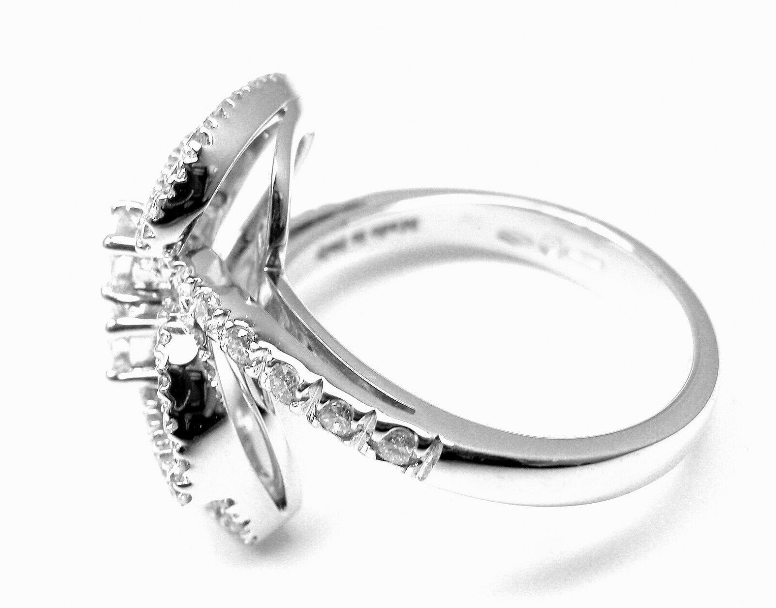 Women's or Men's Damiani Madeira Mirror Diamond White Gold Cocktail Ring For Sale