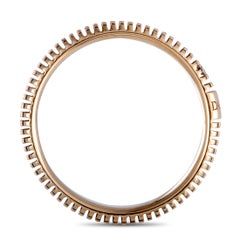 Damiani Metropolitan 18 Karat Rose and Black Gold 1-Diamond Textured Band Ring