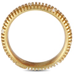 Damiani Metropolitan 18 Karat Yellow Gold 9-Diamond Band Ring