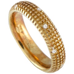 Damiani Metropolitan 18 Karat Yellow Gold 9-Diamond Band Ring