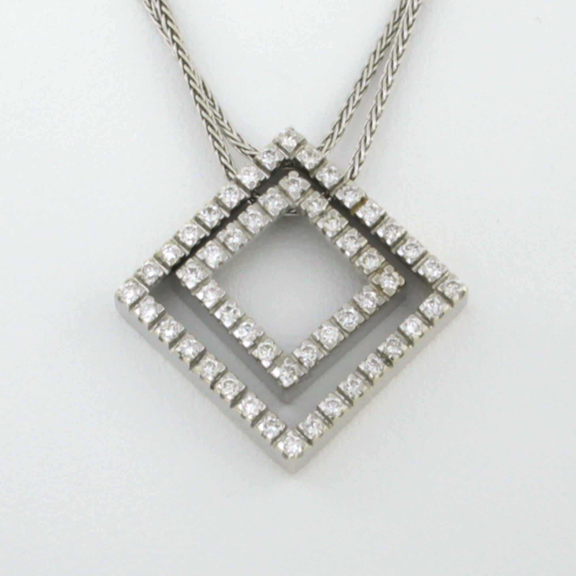 Moderne Damiani collier et pendentif avec diamants taille brillant jusqu'à 0,55 ct or 18k en vente