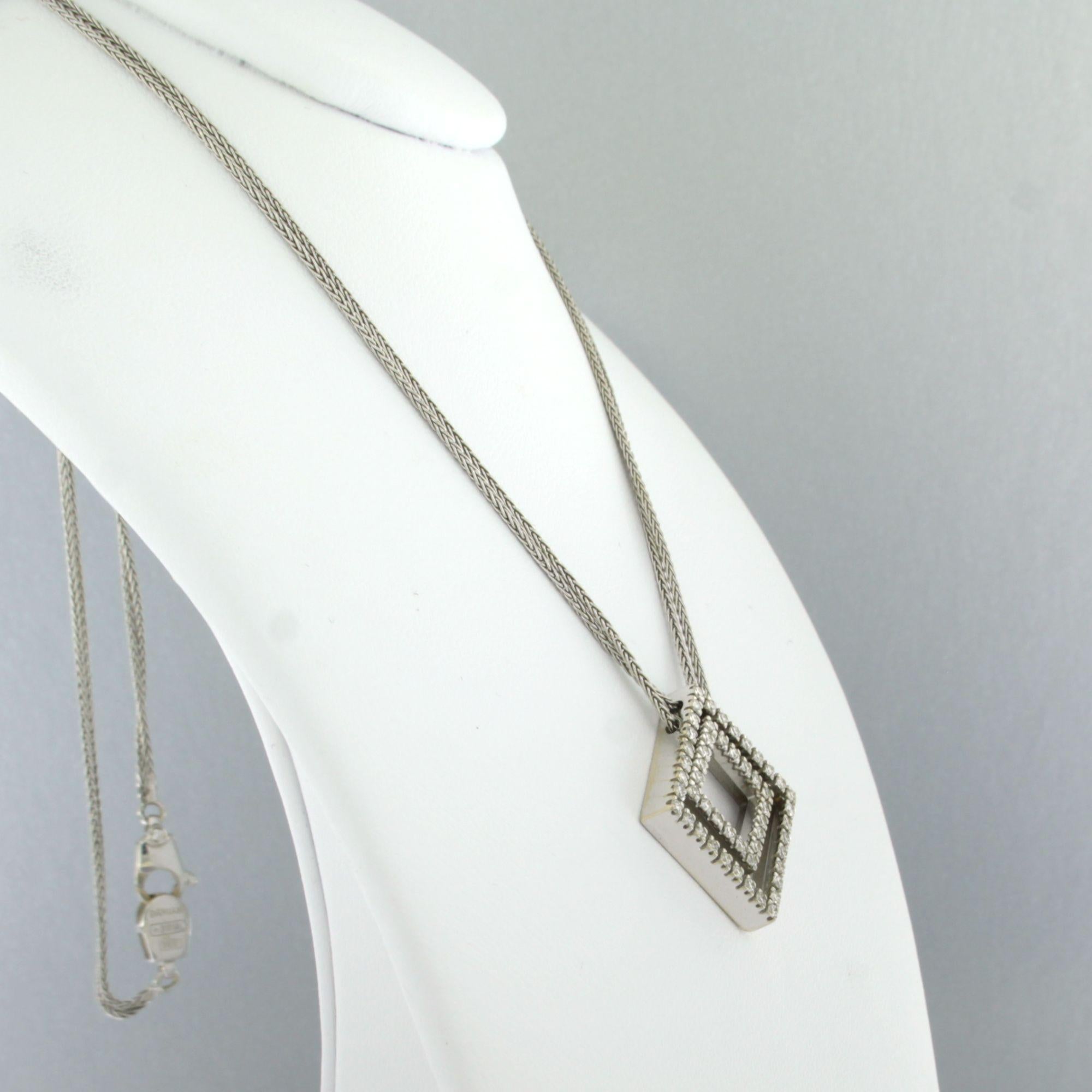 Damiani collier et pendentif avec diamants taille brillant jusqu'à 0,55 ct or 18k Excellent état - En vente à The Hague, ZH