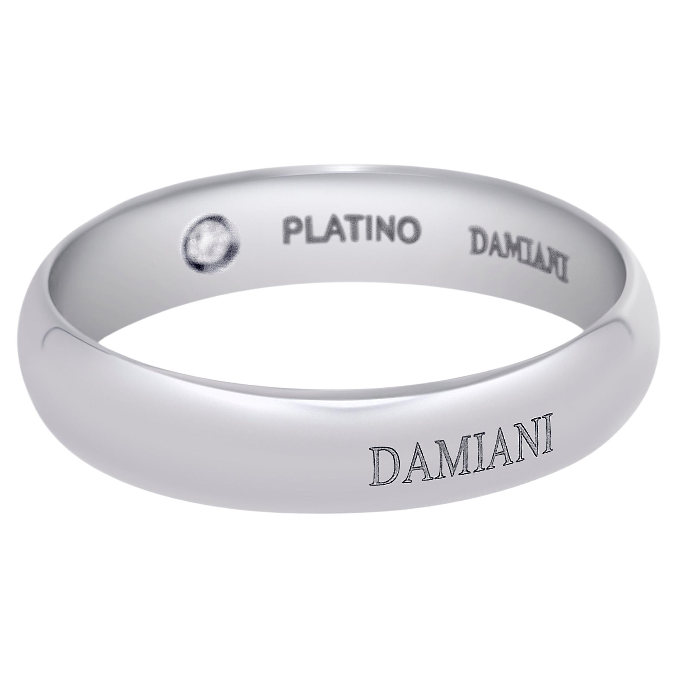 Damian Damiani D.Side Brad Pitt Platinbandring mit 4 Diamanten im Angebot  bei 1stDibs