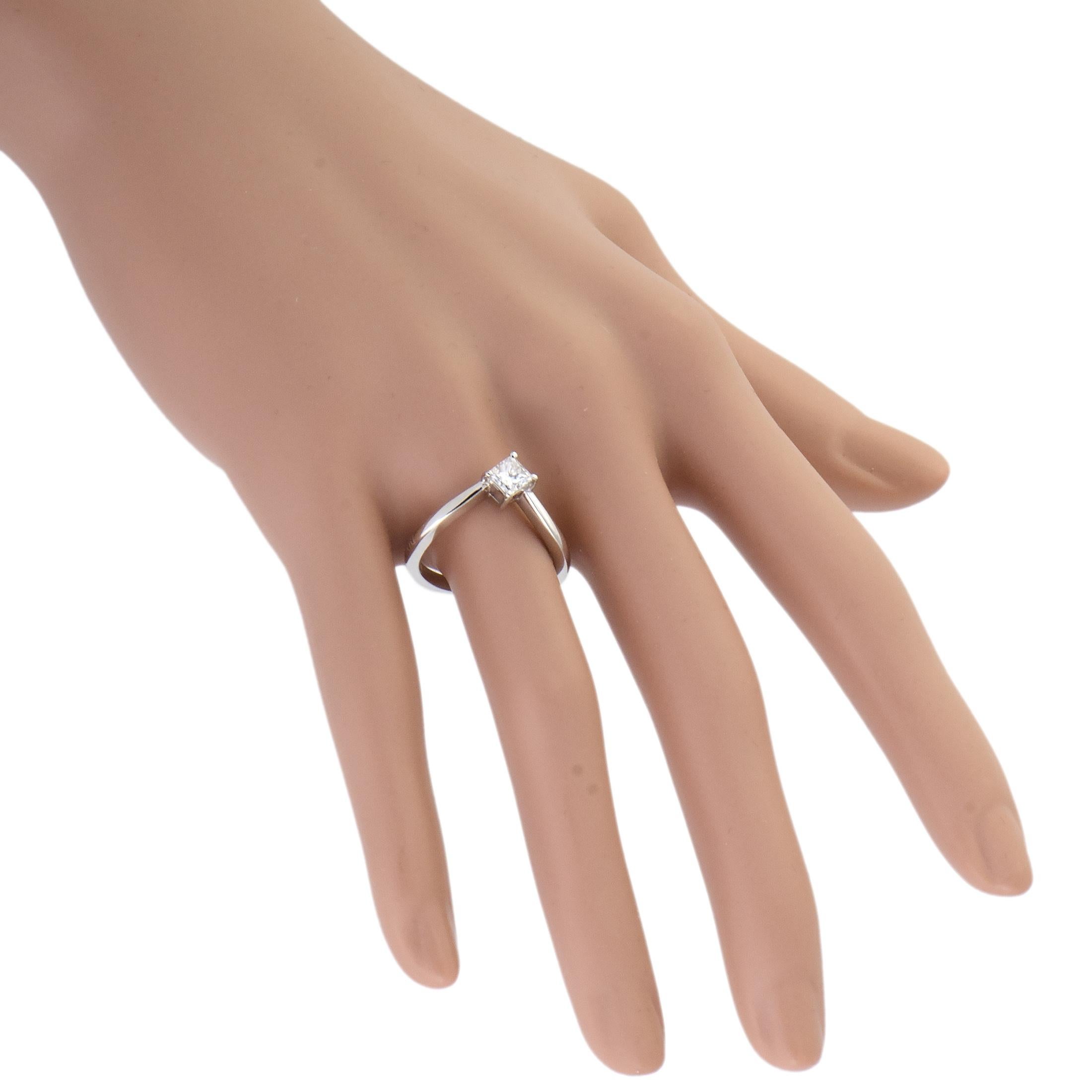 Women's Damiani Platinum Invisible Setting Diamond Engagement Ring