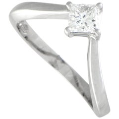 Damiani Platinum Invisible Setting Diamond Engagement Ring
