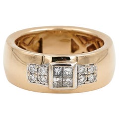 Vintage Damiani Ring Belle Epoque Yellow Gold Diamond