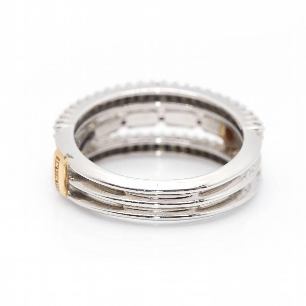 Brilliant Cut DAMIANI Ring in Bicolour Gold and Diamonds For Sale