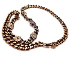 Damiani Rough Diamond Maji Link Rose Gold Chain Necklace