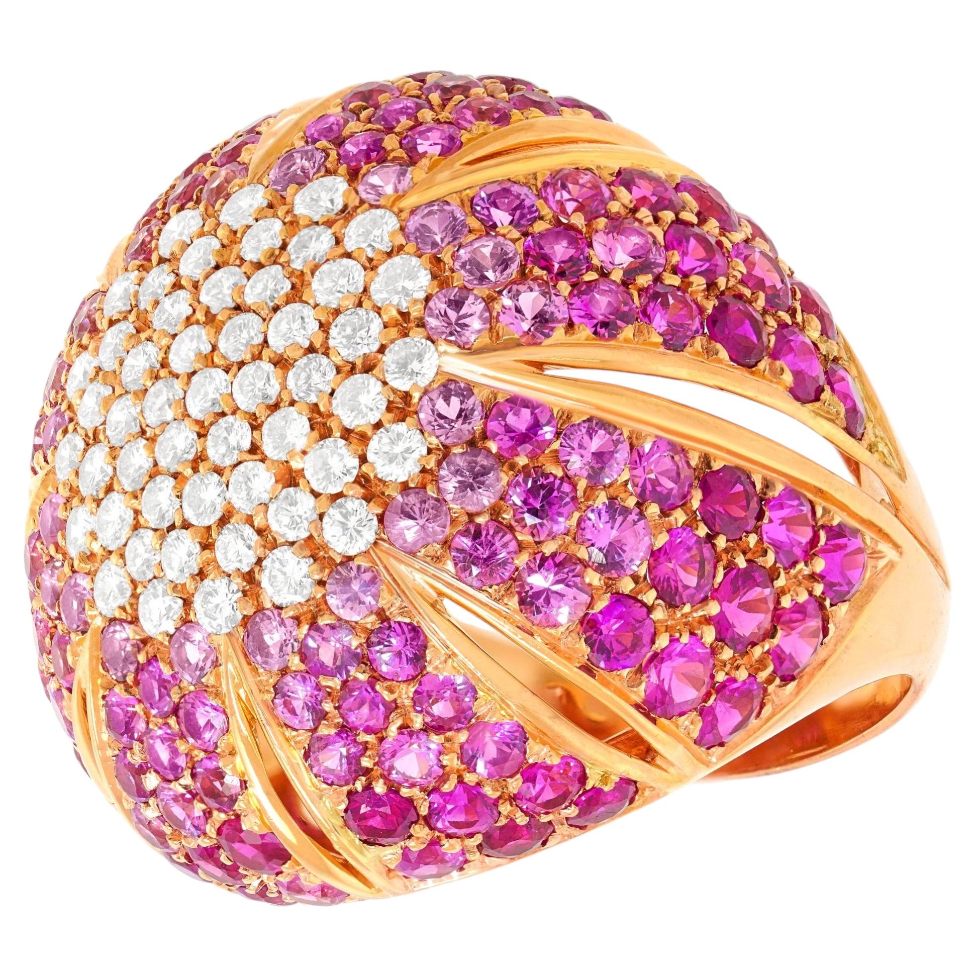 Anello "Bombe" con zaffiri e diamanti di Damiani in vendita