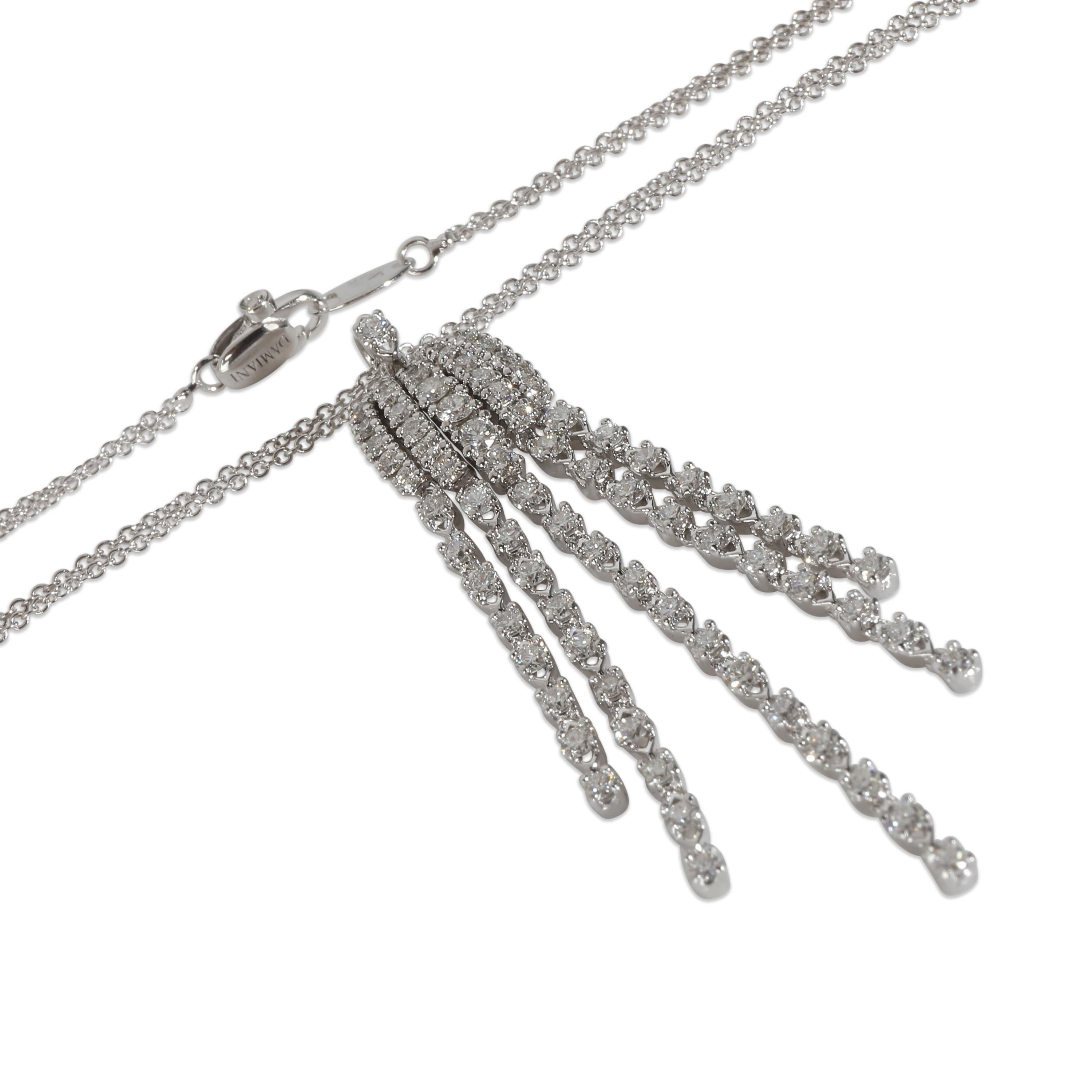 Damiani Sorgente Fashion Necklace in 18k White Gold 1.9 CTW In Excellent Condition For Sale In New York, NY