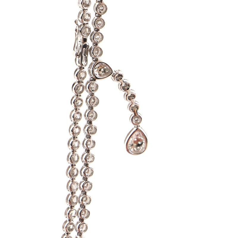 Damiani Teardrop-Anhänger Halskette 18k Weißgold und Diamanten 2
