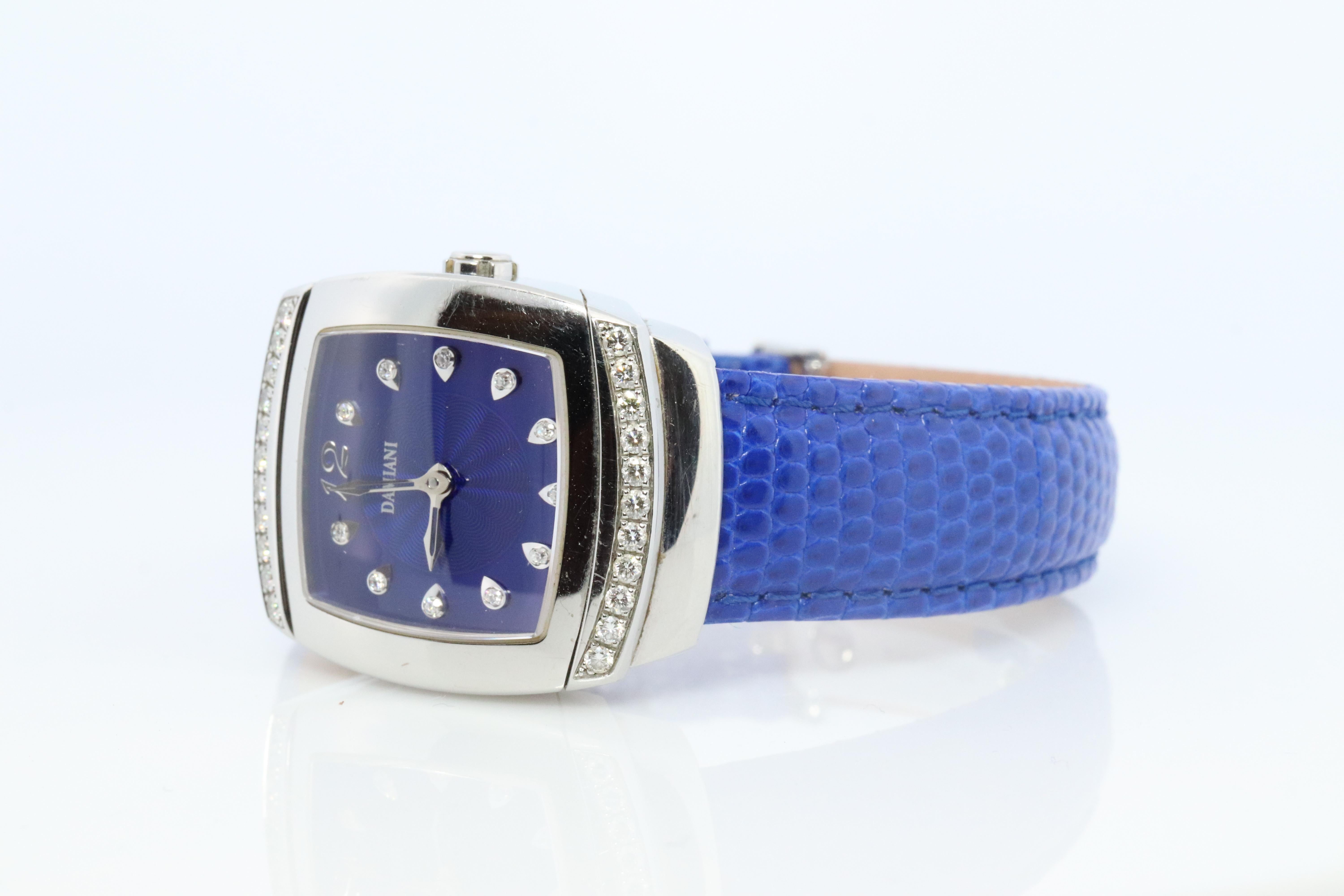 Damiani Watch. Genuine Damiani Diamond Ego Ladies Watch. In Good Condition For Sale In Port Charlotte, FL