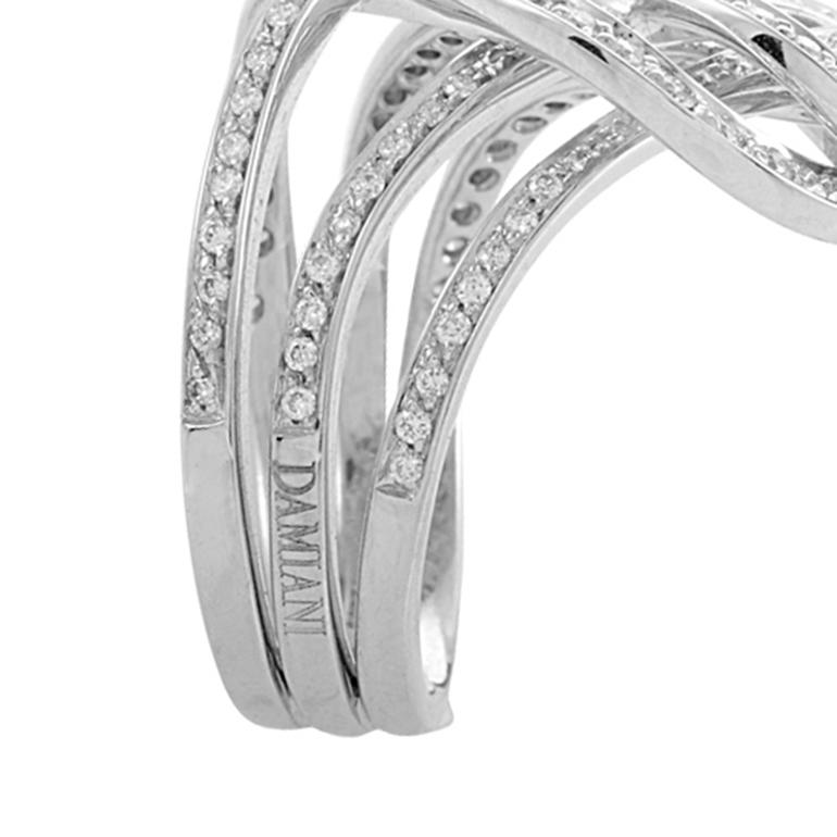 Women's Damiani Woven Diamond White Gold Band Ring