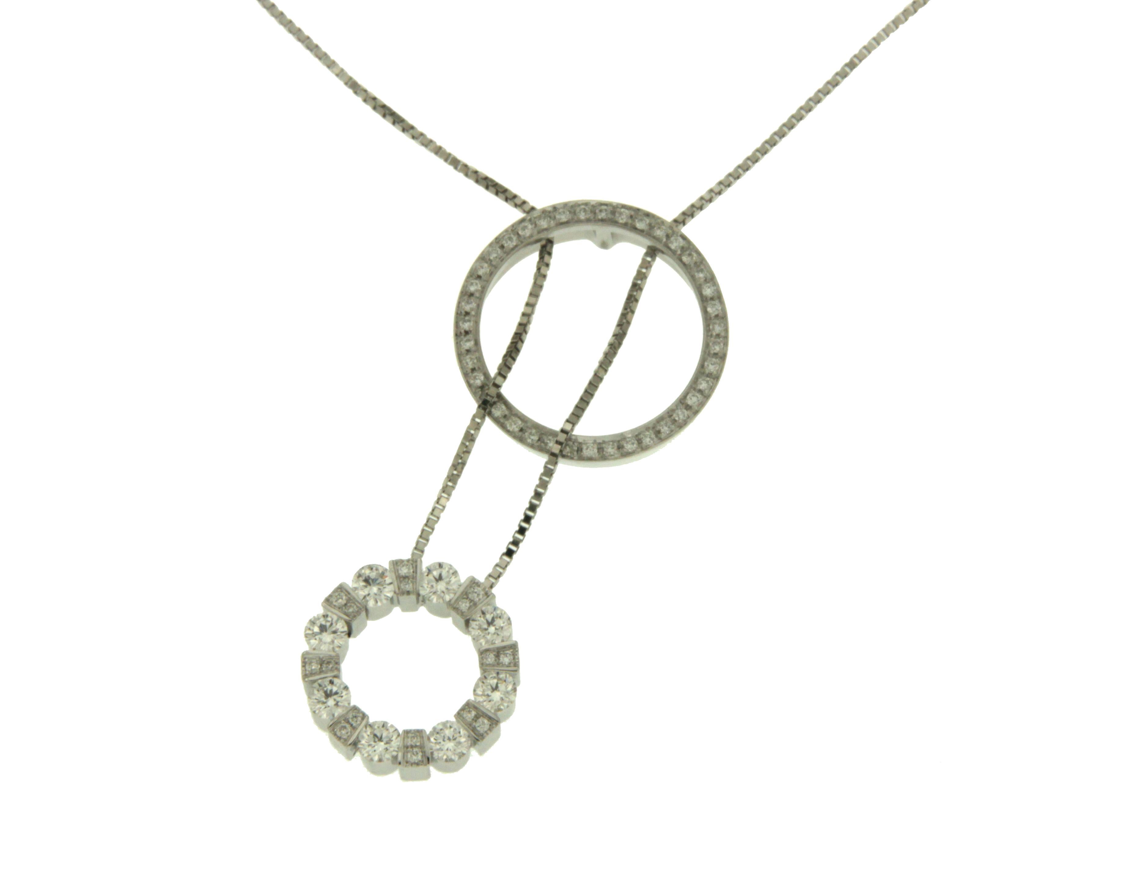 Damiani's Belle Époque 18 Karat Gold Round Diamond Pendant Necklace 1