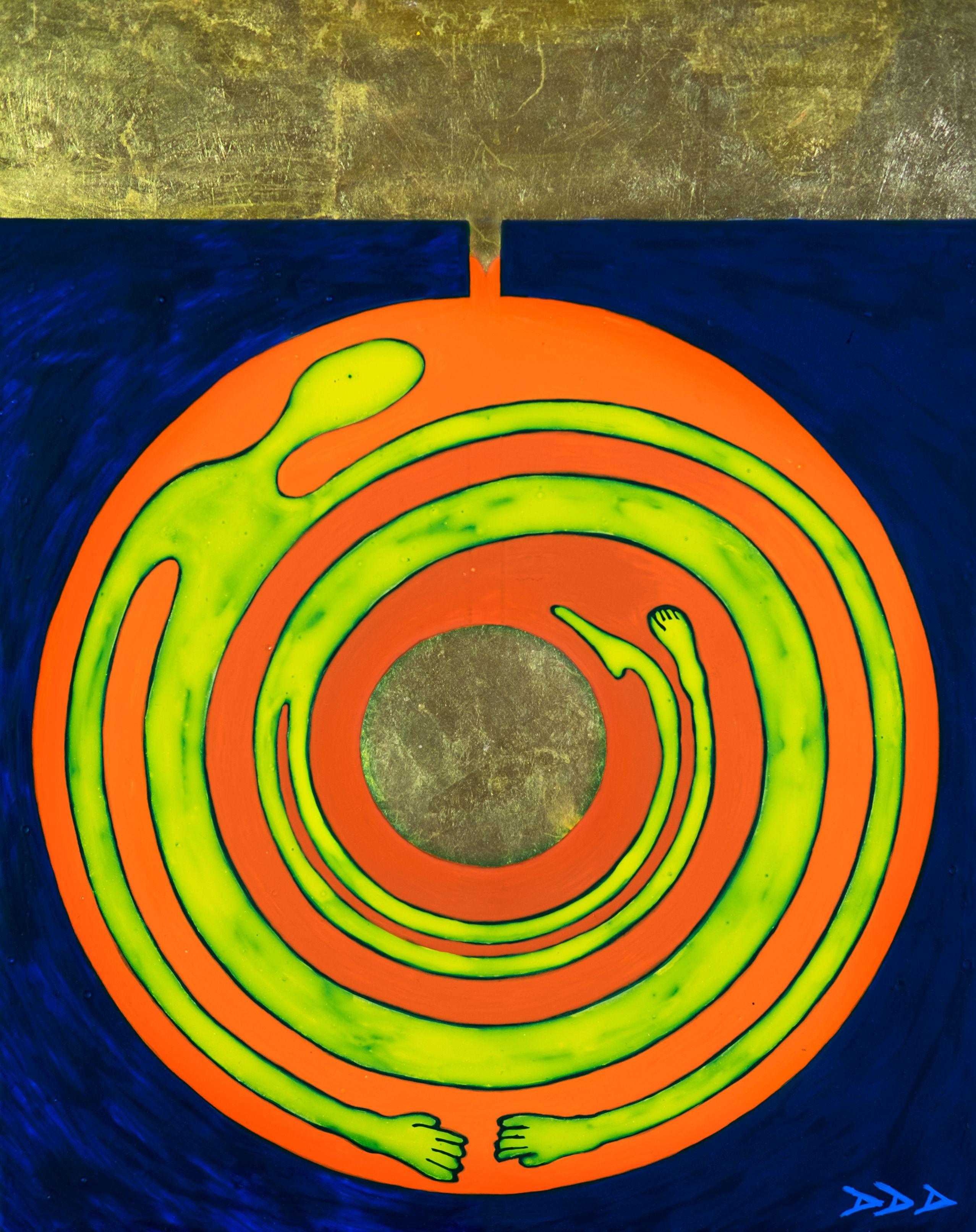 Tempera & Gold 22C painting on wood - Traditional Gold leaf technics :: Painting :: Gothic-Medieval :: This piece comes with an official certificate of authenticity signed by the artist :: Ready to Hang: Yes :: Signed: Yes :: Signature Location: