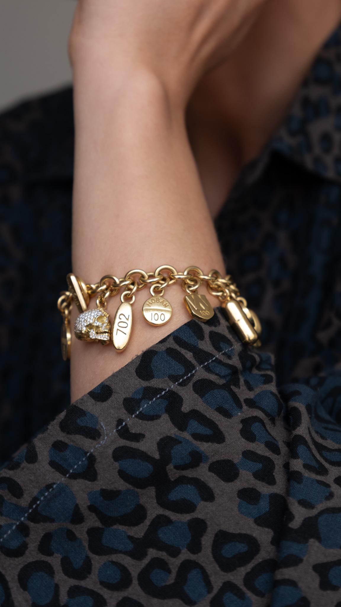 Damien Hirst 18k Gold and Diamond Pill Bracelet For Sale 2