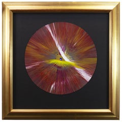 Damien Hirst DISC Spin Unique Acrylic on Card Signed Blind Stamped Mounted, 2009