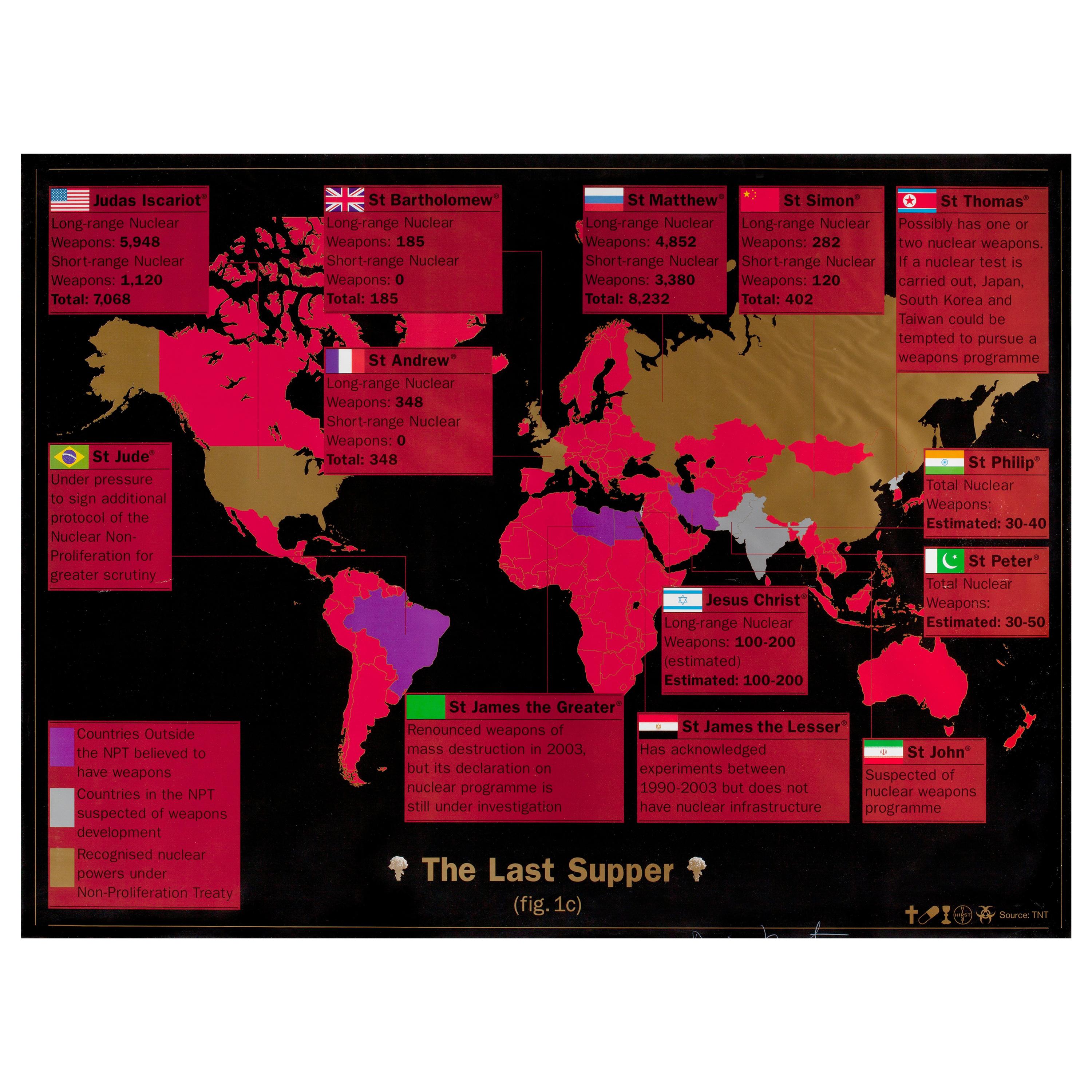 Damien Hirst Last Supper Framed Lithograph Signed Limited Edition, 2005 Large