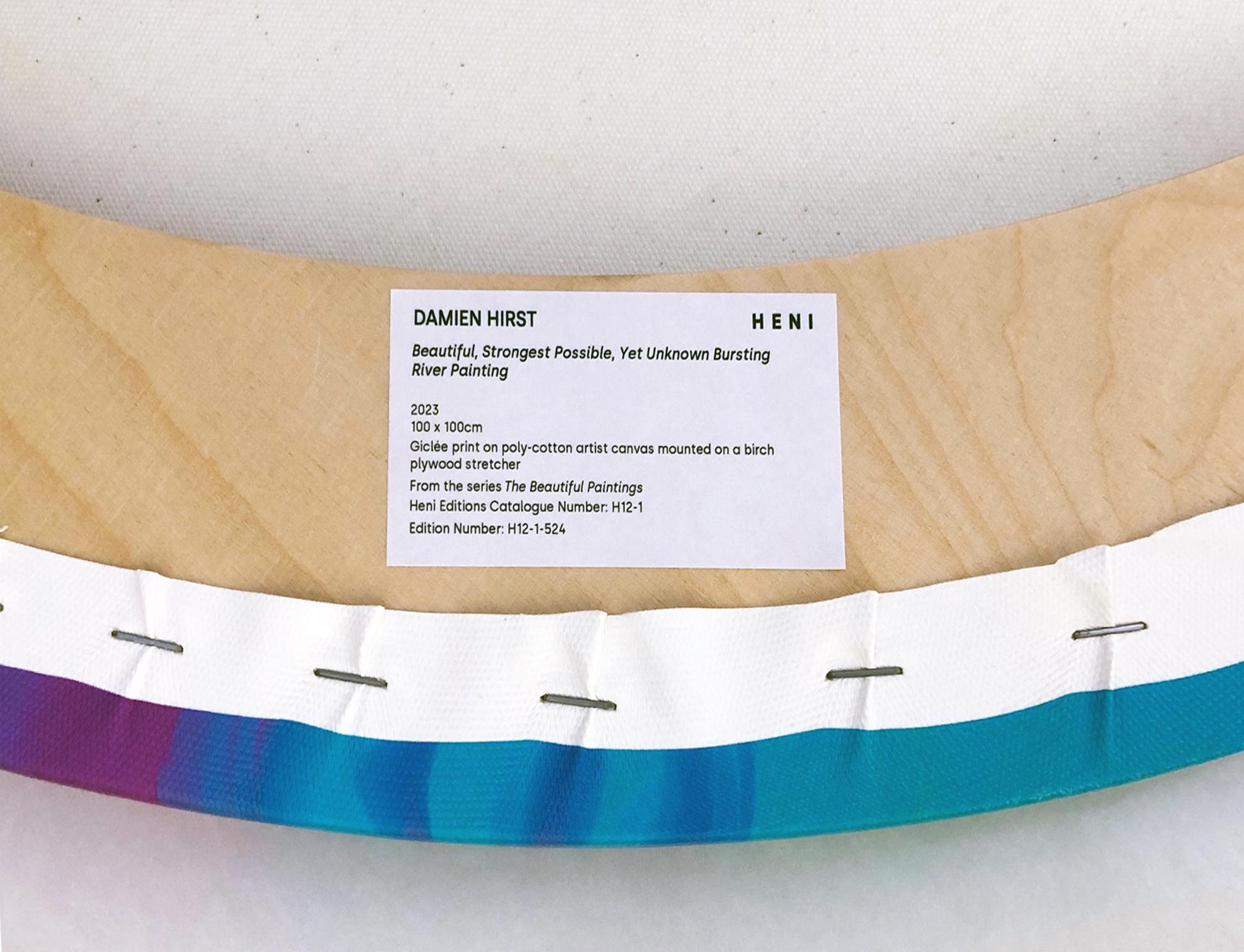 Artista: Damien Hirst
Título: Hermoso, más fuerte posible y aún desconocido cuadro del río desbordado (H12-1-524)
Año: 2023
Soporte: Giclée sobre lienzo artístico de polialgodón montado sobre bastidor de contrachapado de abedul
Dimensiones: 100 x