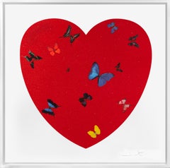 Damien Hirst, „All You Need Is Love, Love“ Herz mit Diamantstaub, 2010