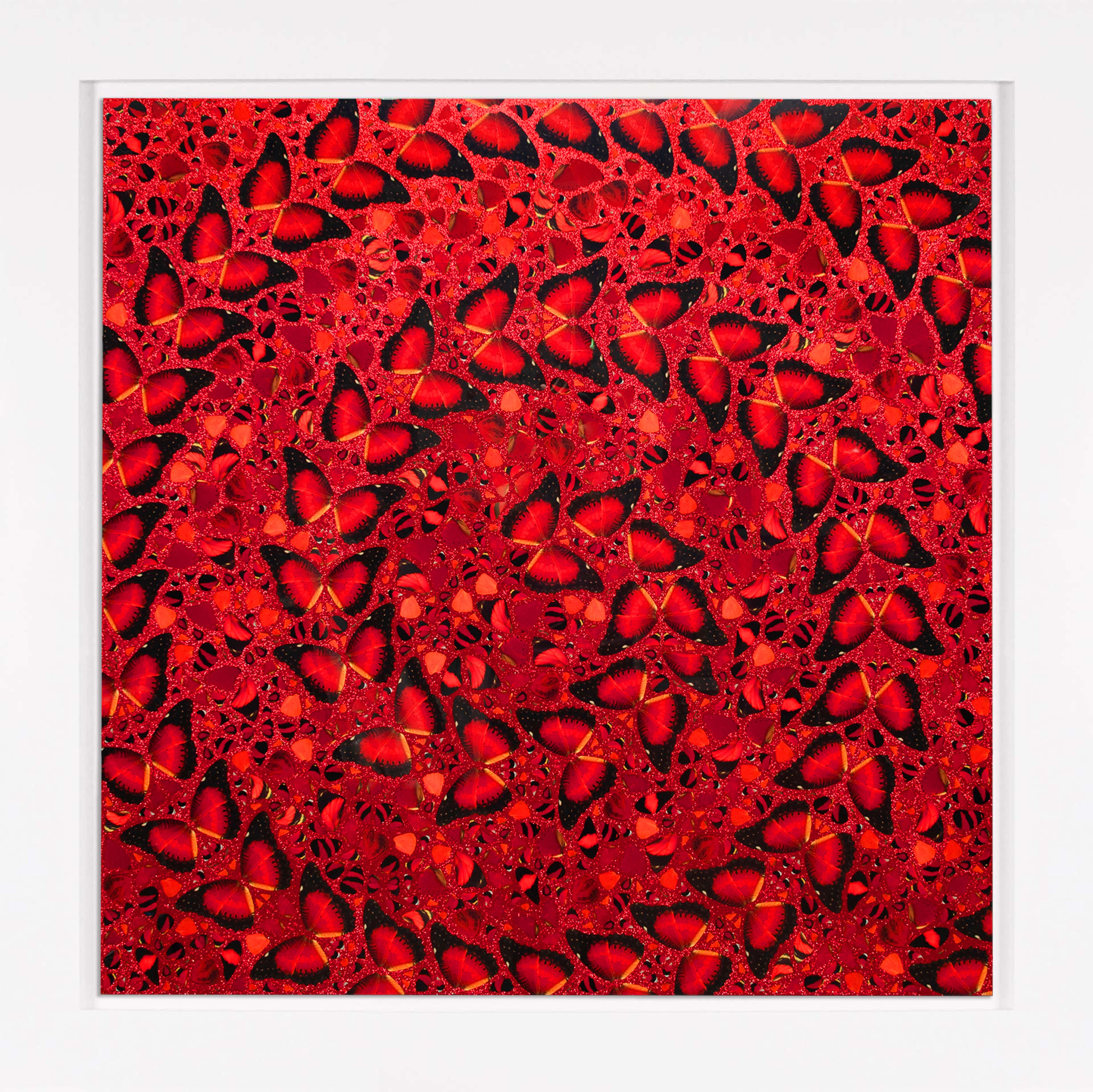 Damien Hirst’s ‘Taytu Betul’ is laminated giclée print on aluminum composite panel with glittering diamond dust. It is one in a series of five mesmerizing prints in ‘The Empresses’ series. ‘Taytu Betul’ is named after the fierce empress of Ethiopia.
