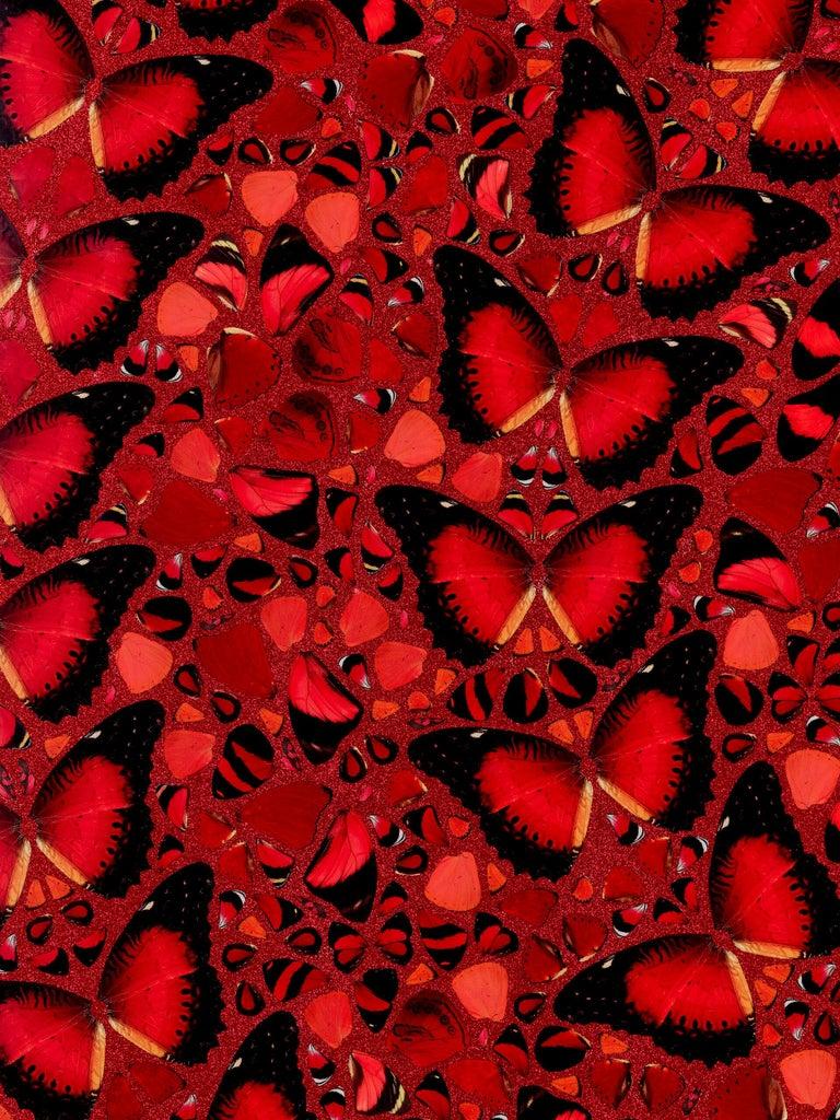 Vibrant Butterfly Print with Glitter by Damien Hirst, 'Taytu Betul' For Sale 6