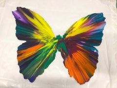 Butterfly Spin Painting, 2009 acrylic paint on paper painting by Damien Hirst