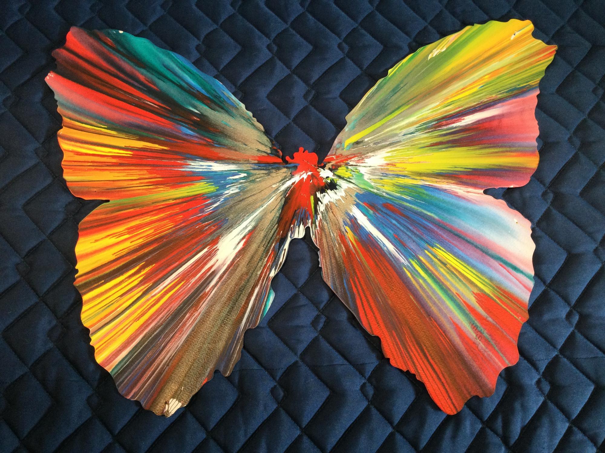 Peinture tourbillonnante papillon, acrylique sur papier de Damien Hirst (2009) en vente 1