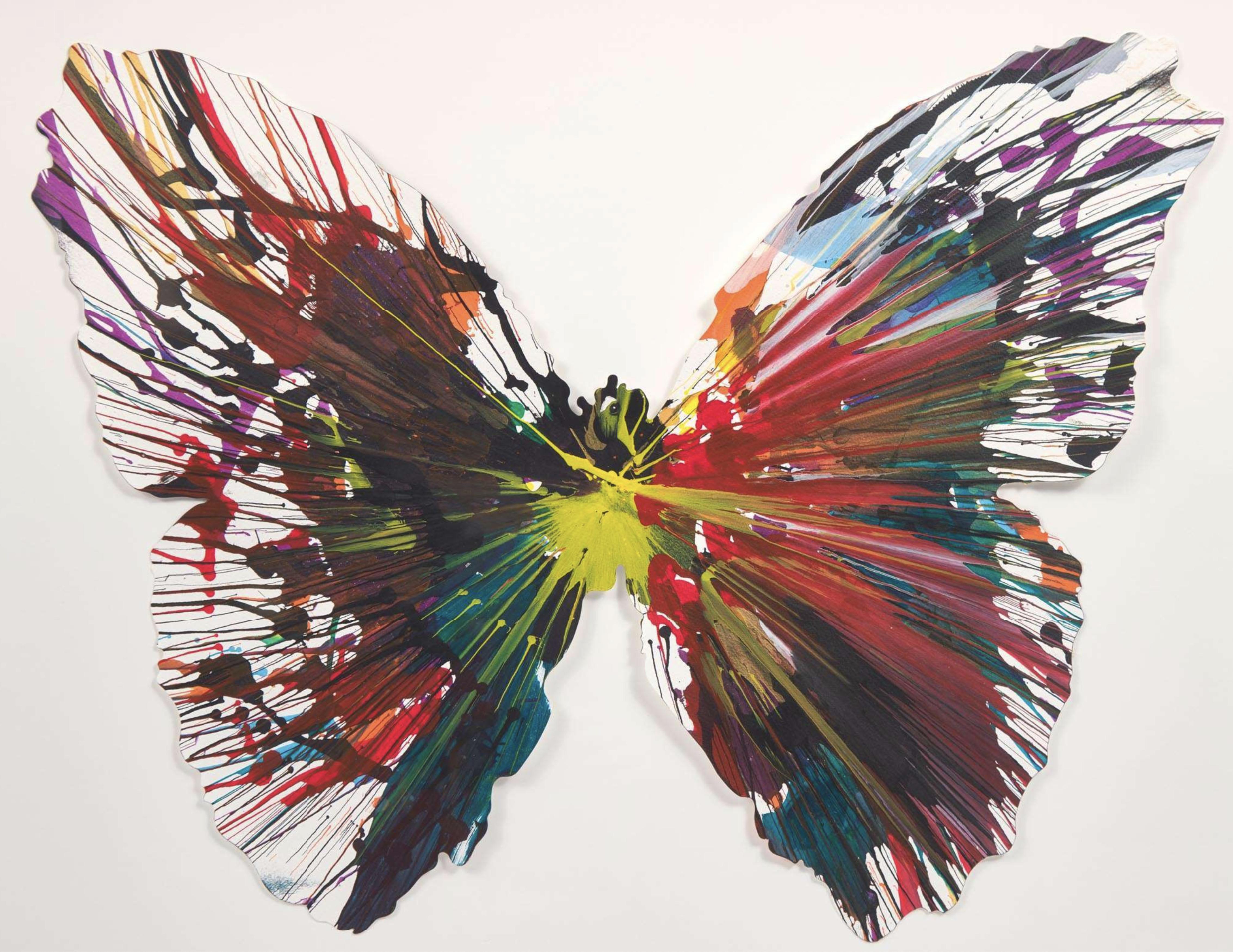 Peinture de tourbillon de papillon - Painting de Damien Hirst