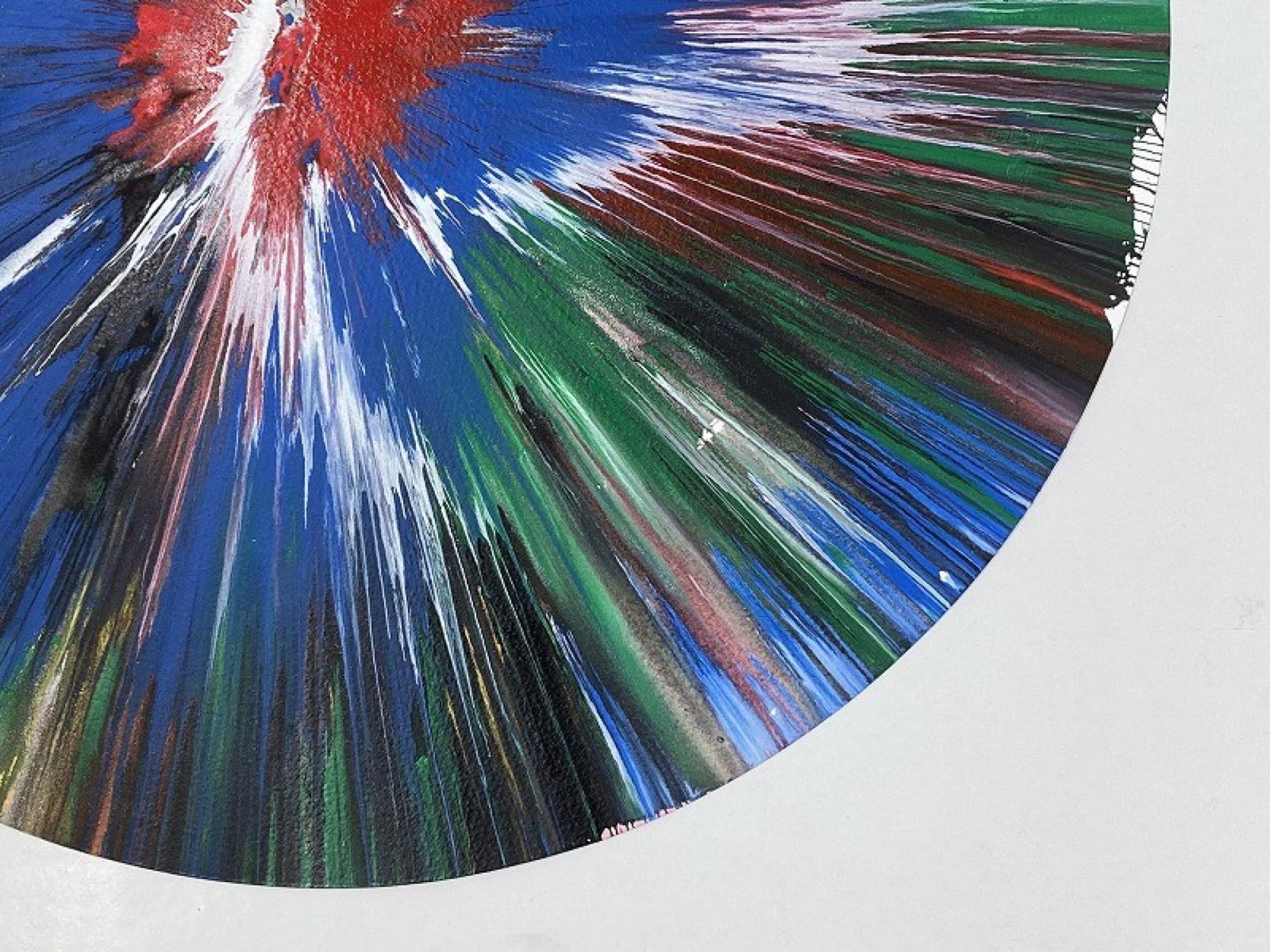Circle spin painting - Gray Abstract Painting by Damien Hirst