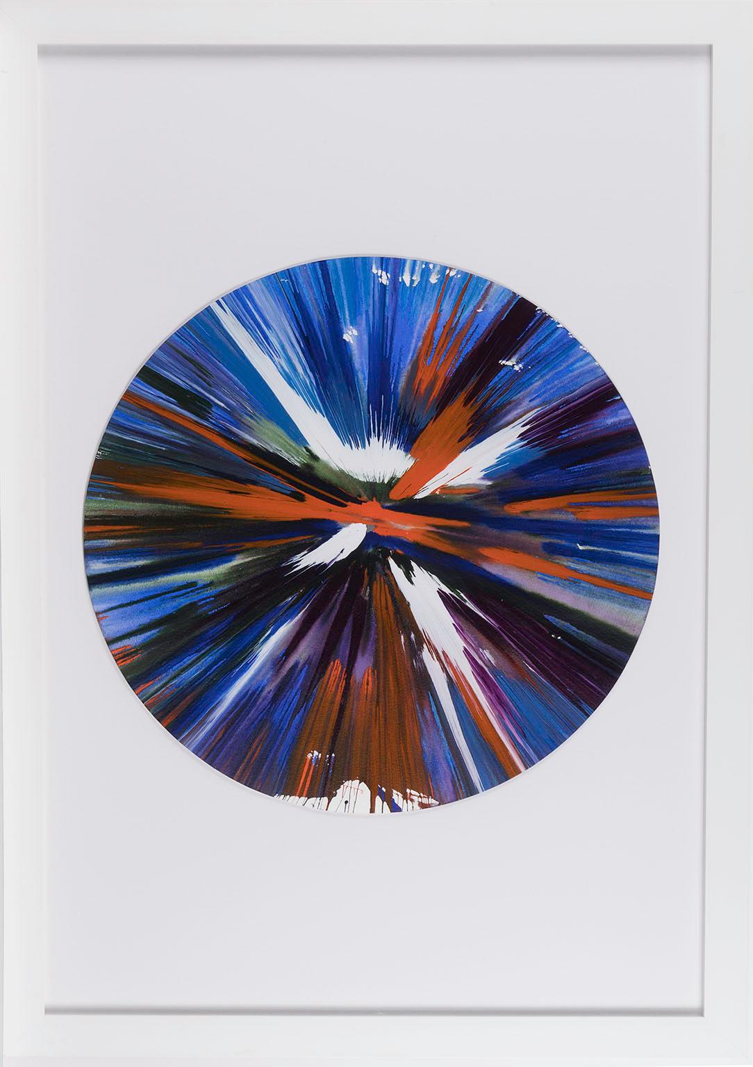 "Circle Spin Painting" dipinto in acrilico su carta dell'artista Damien Hirst. Creato con la collaborazione del pubblico presso il Damien Hirst Spin Workshop per celebrare l'apertura di "Requiem" presso il PinchukArtCentre, in Ucraina.
Porta la