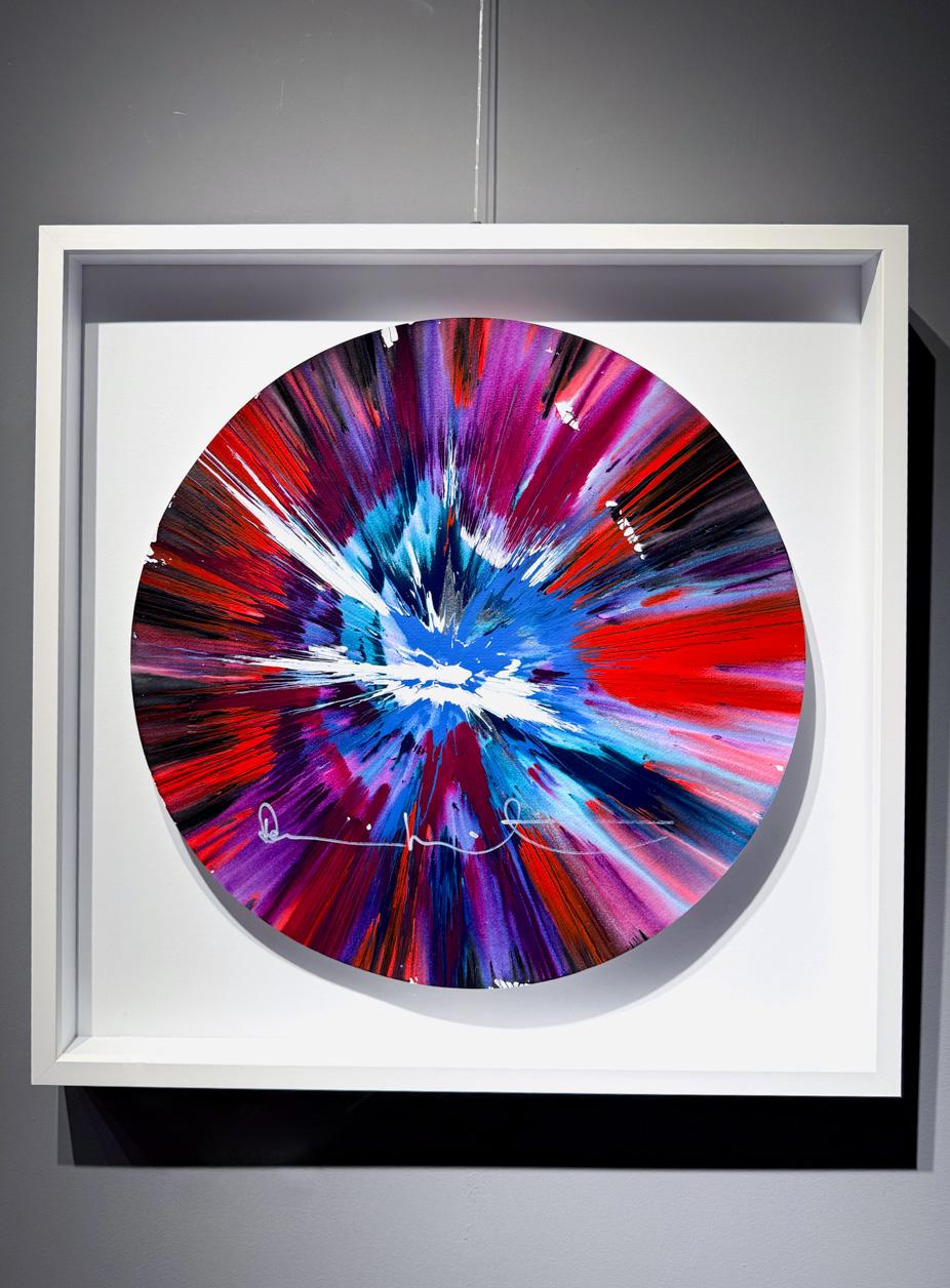 'CIRCLE SPIN (PURPLE, RED, BLUE)' - Painting by Damien Hirst